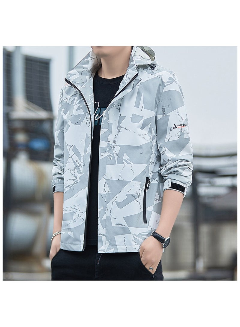 Fashionable Men's Windproof And Waterproof Outdoor Sports Hooded Jacket  - Image 1
