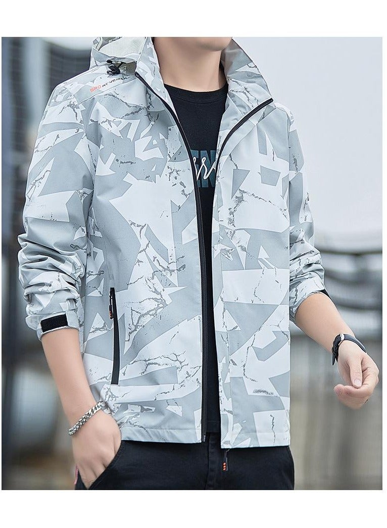 Fashionable Men's Windproof And Waterproof Outdoor Sports Hooded Jacket  - Image 2
