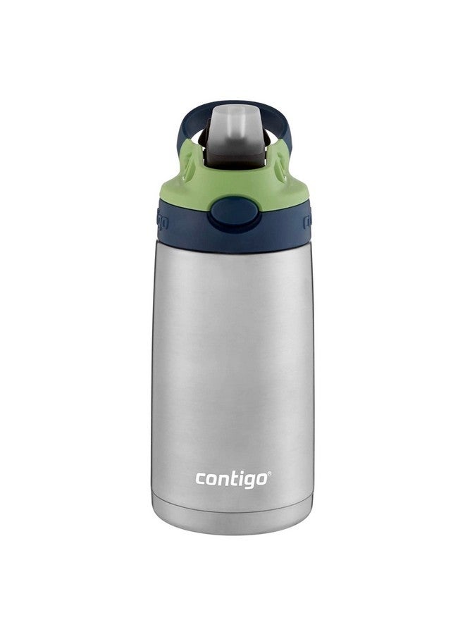 كونتيجو زجاجة مياه كونتيجو للأطفال مصنوعة من الفولاذ المقاوم للصدأ مع غطاء AUTOSPOUT، سعة 13 أونصة. - Image 1