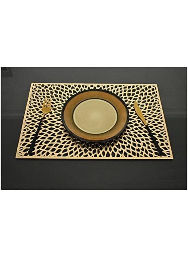 ناكسوس مفارش طاولة مقاومة للحرارة، غير قابلة للانزلاق، مصنوعة من مادة البولي فينيل كلوريد البلاستيكية، مفارش طاولة مجوفة، زينة للطاولات للحفلات وحفلات الزفاف - Image 3