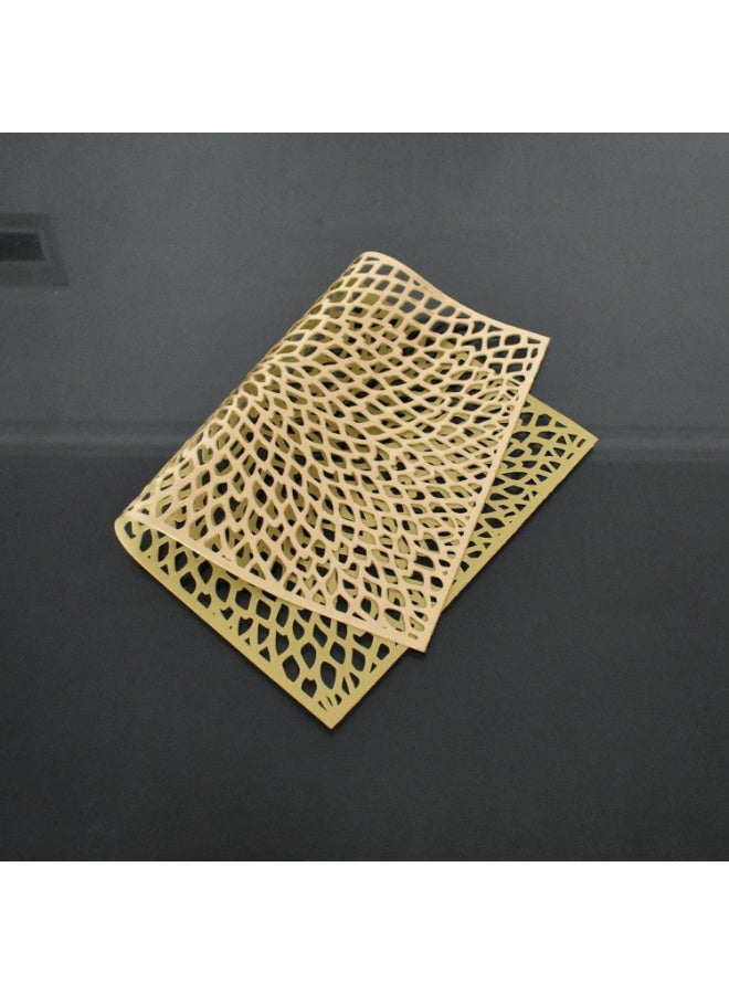 ناكسوس مفارش طاولة مقاومة للحرارة، غير قابلة للانزلاق، مصنوعة من مادة البولي فينيل كلوريد البلاستيكية، مفارش طاولة مجوفة، زينة للطاولات للحفلات وحفلات الزفاف - Image 5