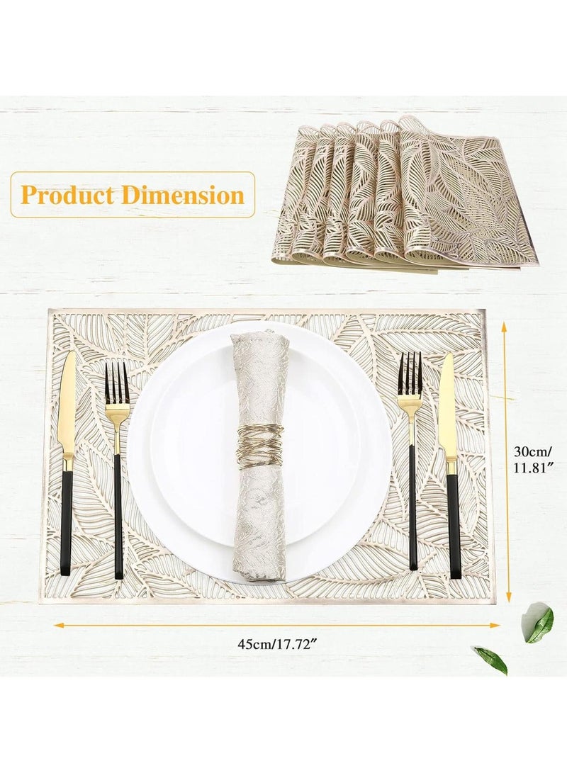 ناكسوس مفارش طاولة مقاومة للحرارة، غير قابلة للانزلاق، مصنوعة من مادة البولي فينيل كلوريد البلاستيكية، مفارش طاولة مجوفة، زينة للطاولات للحفلات وحفلات الزفاف - Image 2