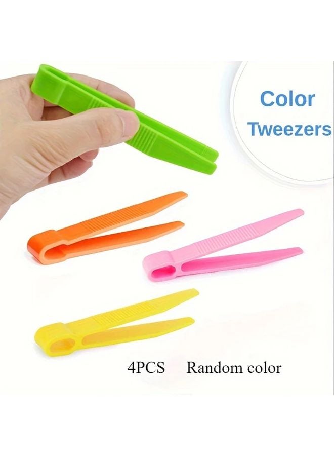 4pcs Educational Tweezers Set Fine Motor Skill Development Plastic Learning Tools - Image 2