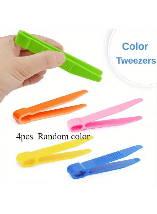 4pcs Educational Tweezers Set Fine Motor Skill Development Plastic Learning Tools - Image 1