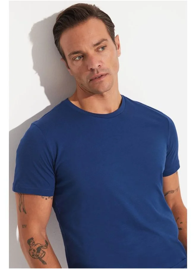 جون June Men Slim Fit Denim Short Blue
