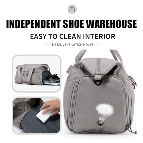 VEAGIA Weekender Duffel Bag With Shoe Compartment And Wet Pocket-Luggage Everyday Overnight Bag for Men and Women Travel-Carry On Gym Bag - Image 2