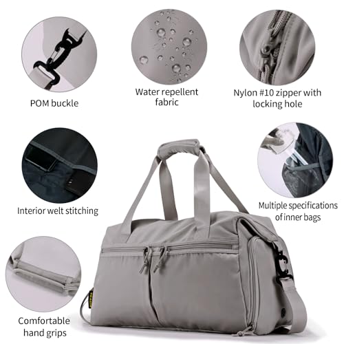 VEAGIA Weekender Duffel Bag With Shoe Compartment And Wet Pocket-Luggage Everyday Overnight Bag for Men and Women Travel-Carry On Gym Bag - Image 5