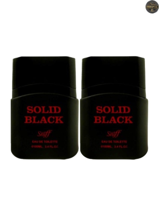 سنيف 2 قطع عطر سوليد بلاك 100مل - Image 1