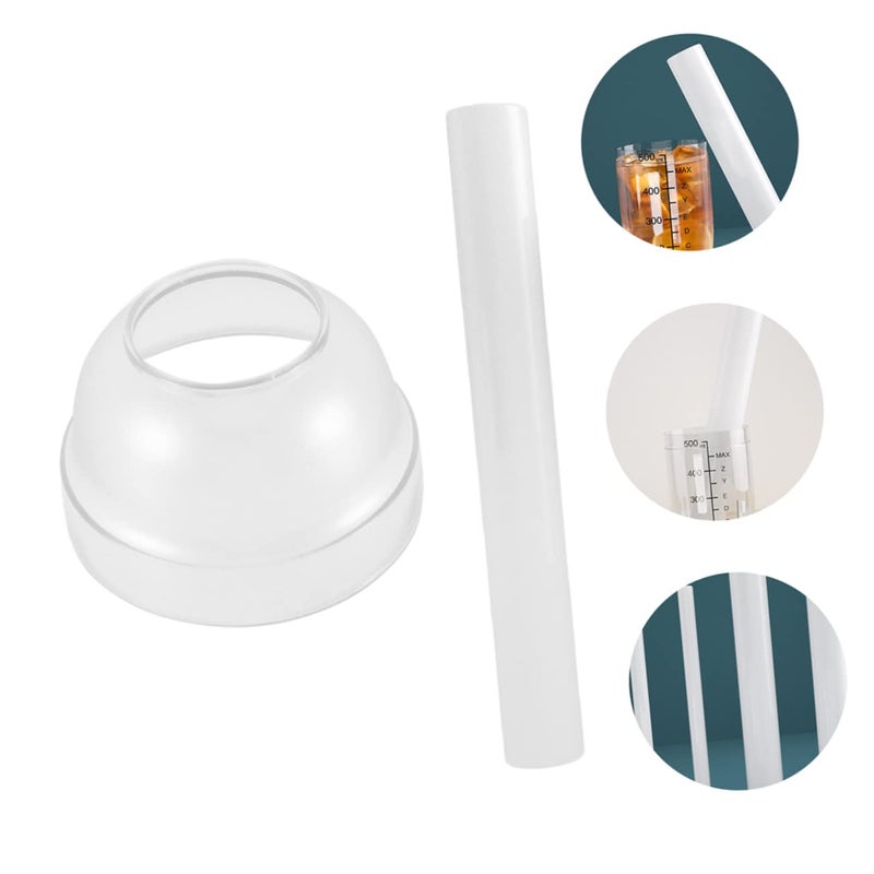 مجموعة كسارة الثلج من الفولاذ المقاوم للصدأ مع غطاء لتحضير الكوكتيلات وعصر الفواكه وصنع المشروبات - Image 5