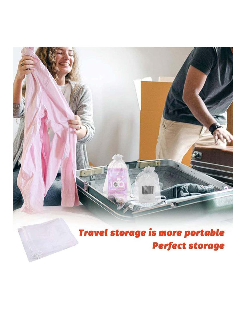 SYOSI Organza Bags Large, 50 Pcs 20 x 30 cm Sheer Drawstring Jewelry Pouches Favor Gift Bags for Birthday and Wedding, Party, Gift Packaging, Shower Party (White) - Image 5
