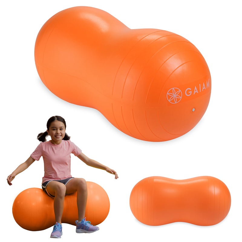Gaiam Active Seat Peanut Shaped Bounce Desk Chair , Exercise Yoga Balance Sitting Ball, Flexible Seating, Wiggle Seat for Boys and Girls - Image 1