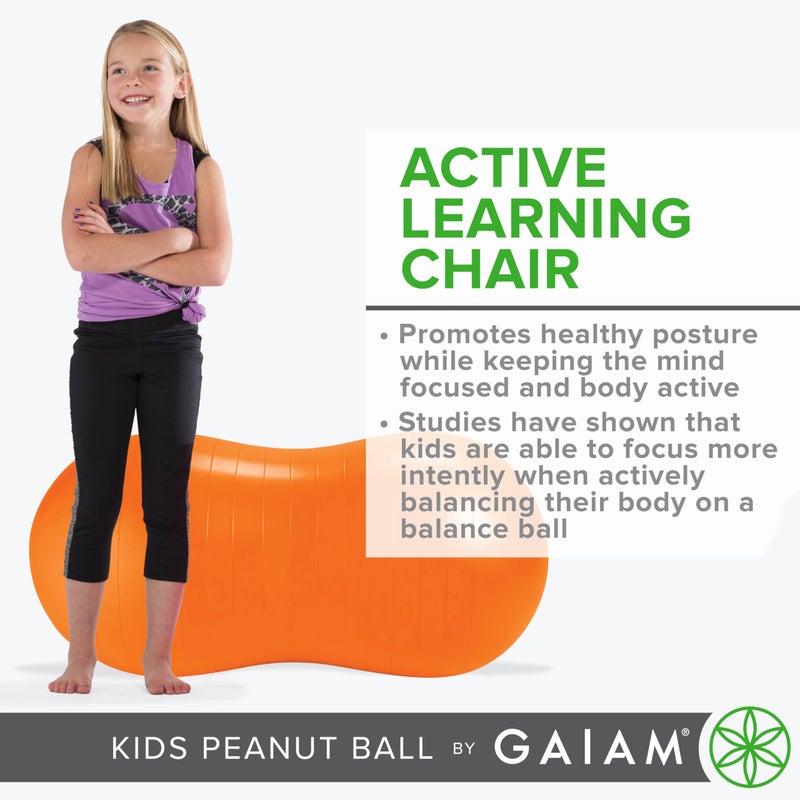 Gaiam Active Seat Peanut Shaped Bounce Desk Chair , Exercise Yoga Balance Sitting Ball, Flexible Seating, Wiggle Seat for Boys and Girls - Image 3