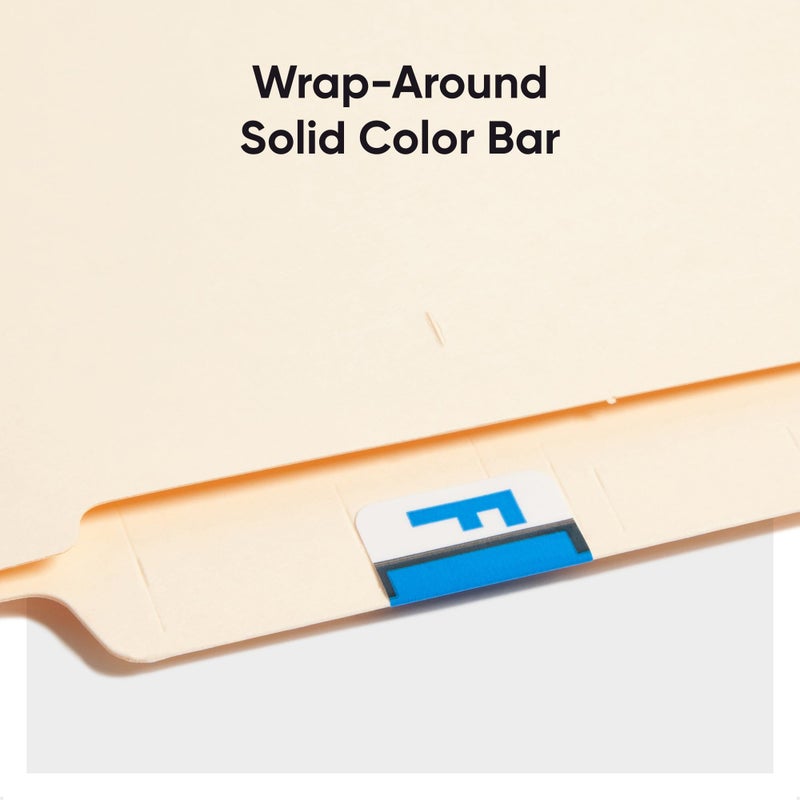 Smead BCCR Bar-Style Color-Coded Alphabetic Label, F, Label Roll, Blue, 500 Labels per Roll, (67076) - Image 5