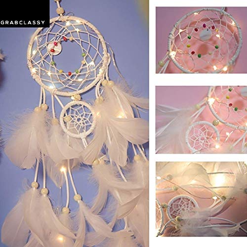 Grab Classy Cotton Dream Catcher (4.7 x 13.8 inch, White) - Image 5