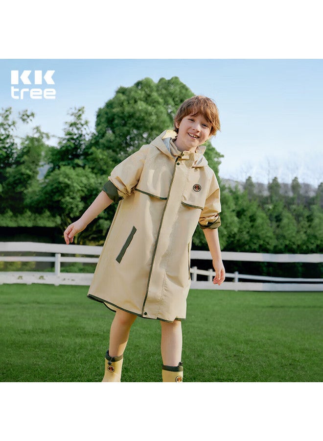 Kocotree Children's Raincoat With Backpack Space, Waterproof And Breathable, Thickened Raincoat For Boys And Girls, Fashionable Poncho For School Use