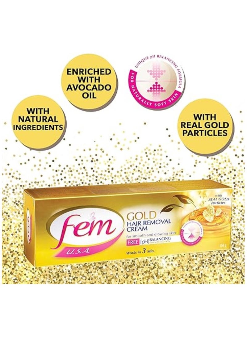فيم كريم إزالة الشعر بجزيئات الذهب الحقيقي 110 غ - Image 3