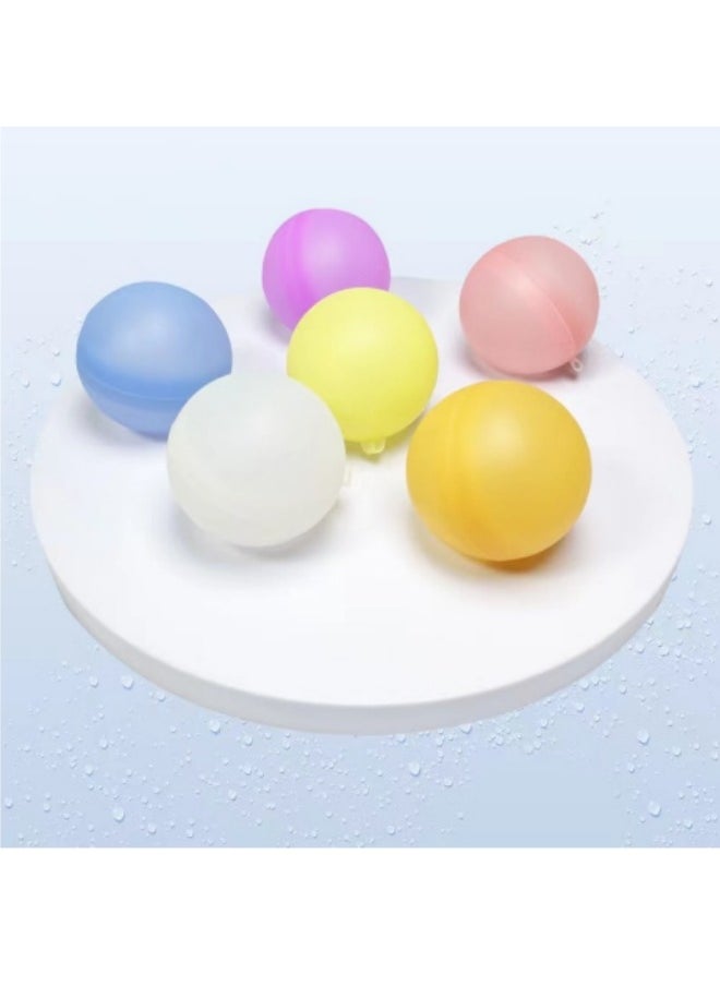 Generic 6 Pcs Reusable Water Balloons, Quick Fill Self Sealing Silicone Water Balloons  - Image 1