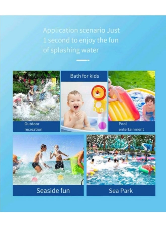 Generic 6 Pcs Reusable Water Balloons, Quick Fill Self Sealing Silicone Water Balloons  - Image 3
