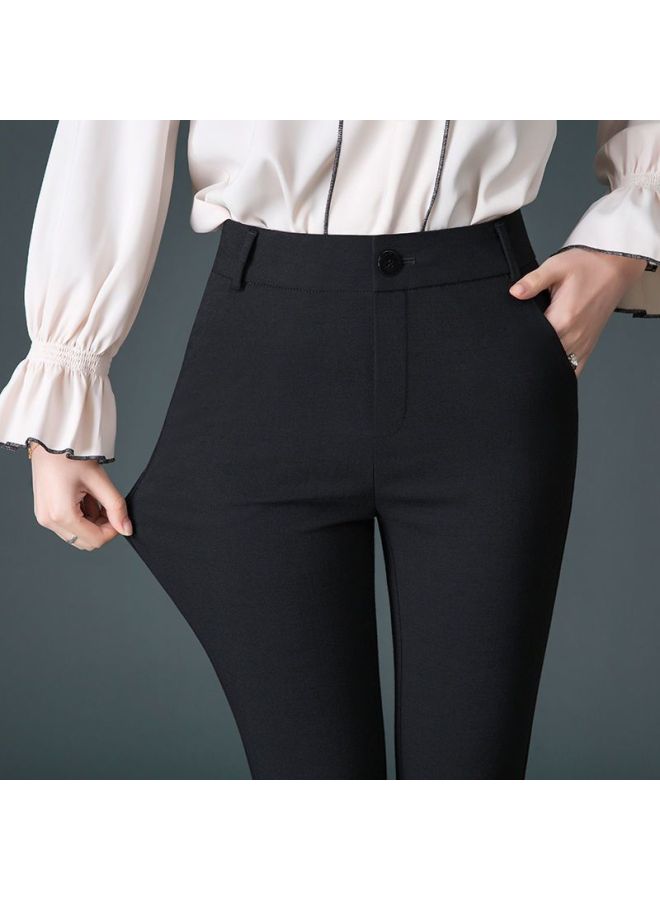 Stretch Pants Women's High Waist Straight Pants Summer Autumn New Middle-aged Mom Casual Pants For Work OL Suit Pants