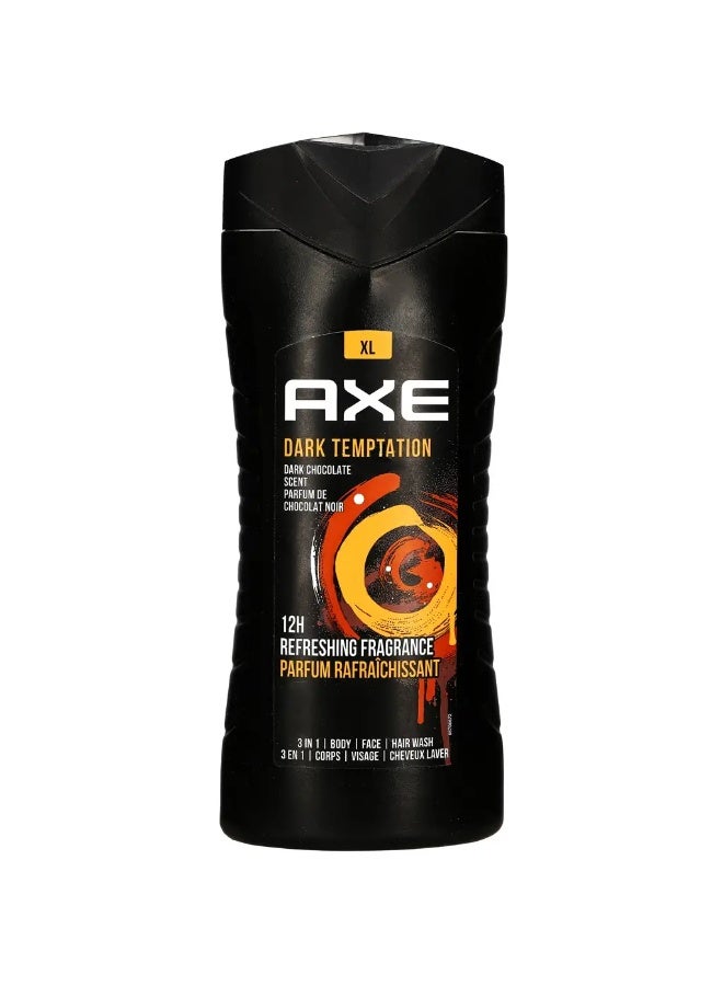 3-in-1 Body Wash Dark Temptation 12H Refreshing Fragrance Parfum Rafraichissant 3-in-1 Body Face Hair Wash 400 ML