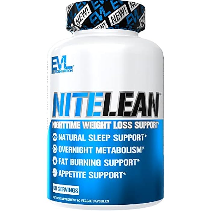 Evlution Nutrition Night Time Fat Burner Support - Overnight Sleep and Weight Loss Support Pills with Thermogenic Green Tea and White Kidney Bean Extract - Diet Pills That May Help Stubborn Fat Loss - Image 1
