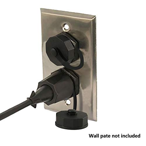 UMLIFE 2PCS RJ45 Ethernet LAN Cable Connector CAT6 Shielded Industrial Panel Mount Bulkhead Feed Thru Coupler with Waterproof IP67 Dustproof Cap Outdoor Industrial Standard - Image 3