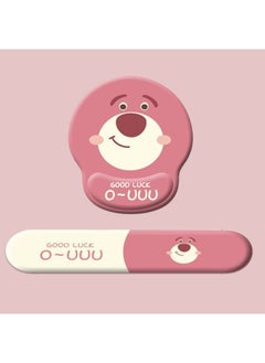 Combination Silicone Suit Wrist Pad Keyboard Hand-held Strawberry Bear Cute Anime Two-piece Wrist Pad Hand-held Mouse Pad-Color:Product+opp Bag Packaging-Pattern:G07+G24-MH030-13