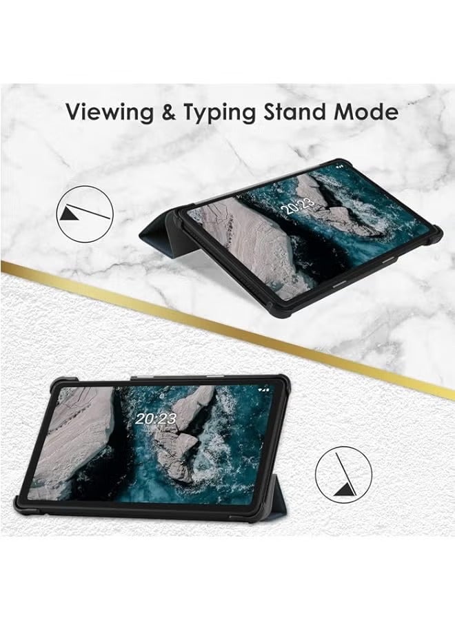بروماس جراب Nokia Tablet T20، غطاء نحيف خفيف بحامل ثلاثي الطي، جراب صلب لجهاز Nokia Tablet T20 (TA-1392) إصدار 2021 مقاس 10.36 بوصة (كحلي) - Image 3