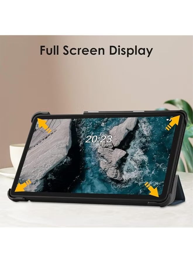 بروماس جراب Nokia Tablet T20، غطاء نحيف خفيف بحامل ثلاثي الطي، جراب صلب لجهاز Nokia Tablet T20 (TA-1392) إصدار 2021 مقاس 10.36 بوصة (كحلي) - Image 4