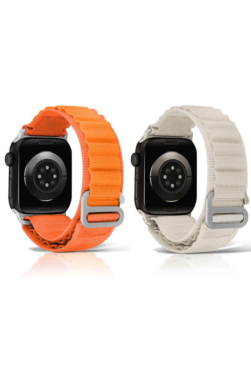 ECVV Nylon Sport Watch Bands Compatible with Apple Watch Band 42/44/45/49mm, Soft Replacement Band for iWatch Ultra Series SE 8/7/6/5/4/3/2/1 Strap for Women - Image 1