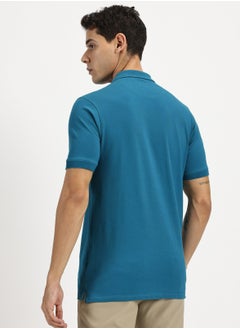 Simple & Rare Simple & Rare Men's Cotton Polo T-Shirt with Zip & Button Closure  - Image 4
