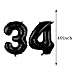 ZSNWGZ Sweet 34th Birthday Decorations Party SuppliesBlack Number 34 Balloons34th Foil Mylar Balloons Latex Balloon DecorationGreat 34th Birthday for GirlsWomenMen - Image 2