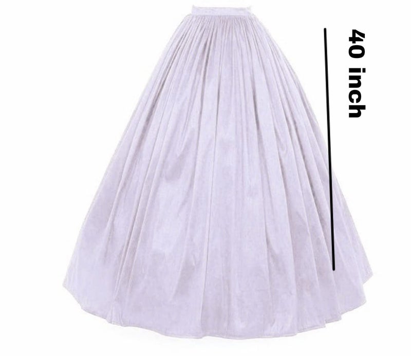 JANAK Full Length Long Flared Silk Skirt (White) - Image 2