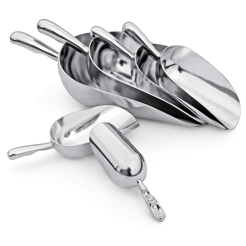 New Star Foodservice مغرفة ثلج دقيق بار من الألمنيوم المصبوب بقطعة واحدة من نيو ستار فود سيرفيس 34509، سعة 5 أونصات، فضي (غسل يدوي فقط) - Image 5