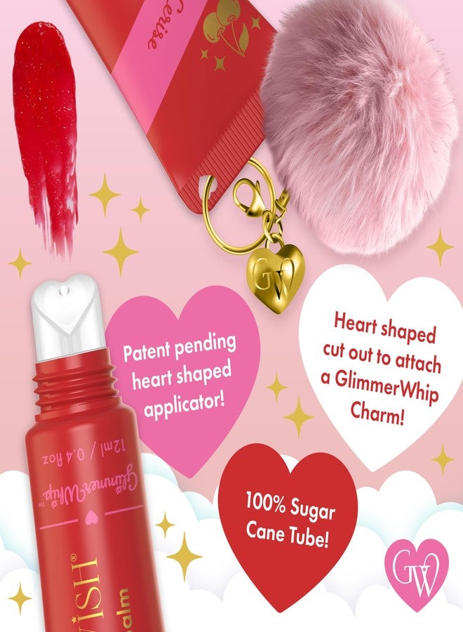 Glimmer Wish Glimmer Whip Hydrating Lip Balm, Whipped Lip Butter Treatment with Organic Nourishing Oils and Butters, Vegan and Cruelty Free Lip Moisturizer for Soft Lips (Cerise - Image 4