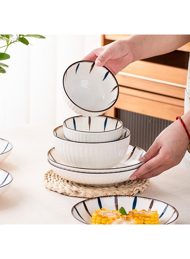 بريتيش شيف طقم أدوات مائدة من البورسلين عالي الجودة، مكون من 12 قطعة، صندوق هدايا، طقم أدوات مائدة من السيراميك، آمن للاستخدام في الميكروويف وغسالة الأطباق، يتضمن 4 أطباق و4 أوعية و4 ملاعق، مناسب لـ 4 أشخاص، مناسب للهدايا في العطلات أو الحفلات، متعدد الألوان 47.5 × 12.5 × 28.5 سم - Image 4