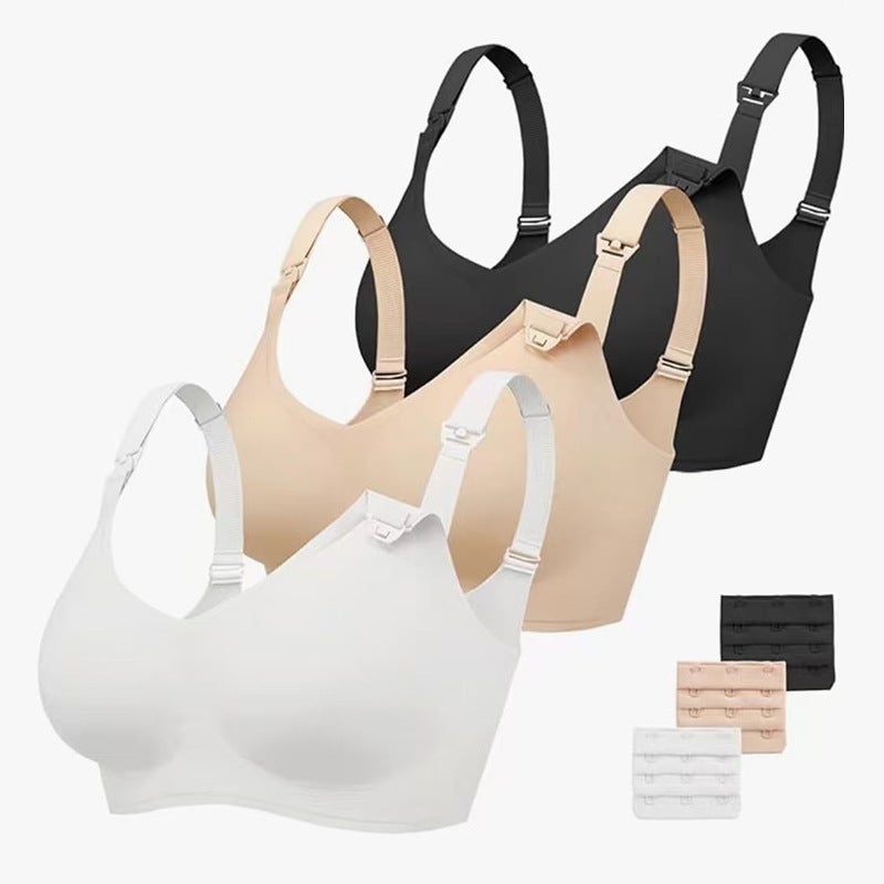 Wire-Free Front-Clasp Nursing Bra with Push-Up Cups and Thin Padding, Multi-Color, Sizes S-XXL - Image 2