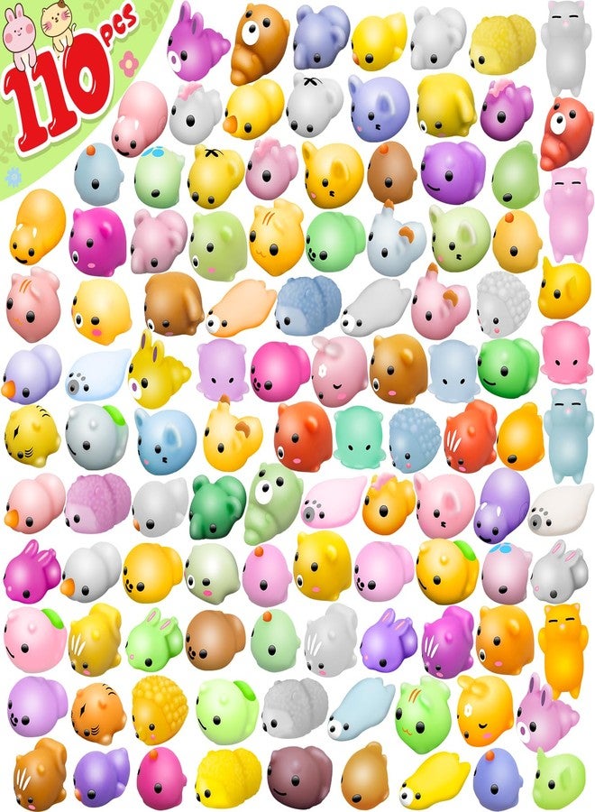 Dioju 110 Pcs Mochi Squishy Toy, Mini Kawaii Squishies Bulk Sensory Fidget Toys Goody Bag Party Favors for Kids, Classroom Prizes Pinata Filler Carnival Stocking Stuffers Christmas Birthday Gifts - Image 1