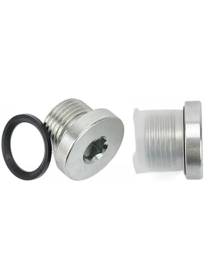 M42X2 304 فولاذ مقاوم للصدأ فلانش سدادة زيت ذكر خيط خاتم ختم - Image 3