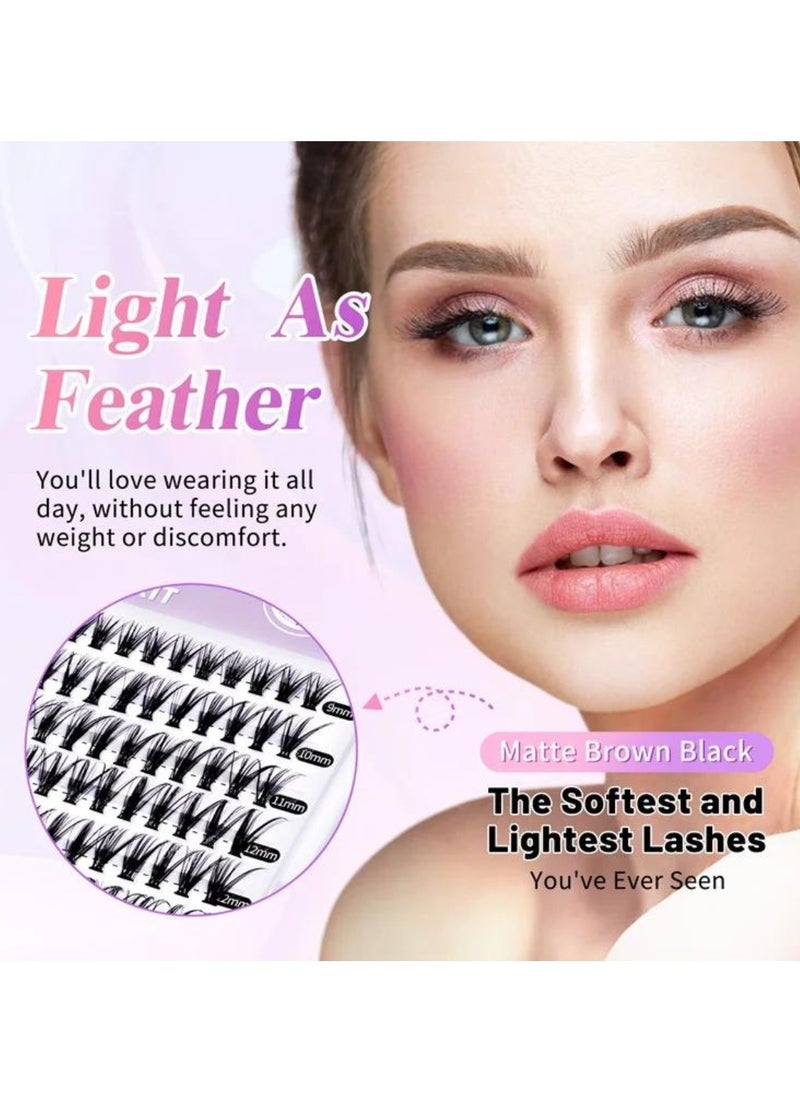 ALIVER - 240 Pcs Lash Clusters Eyelash Extensions Wispy False Eyelashes Lash Clusters DIY Eyelash Extensions Individual False Eyelashes for Women - Image 1
