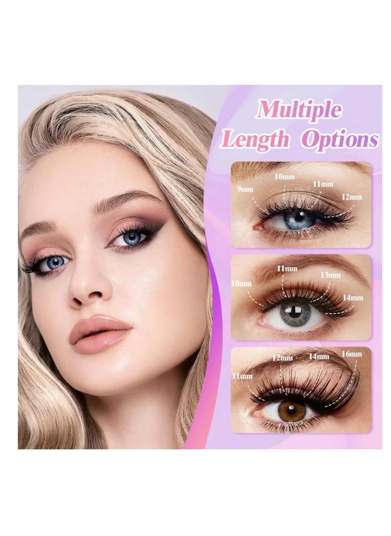 ALIVER - 240 Pcs Lash Clusters Eyelash Extensions Wispy False Eyelashes Lash Clusters DIY Eyelash Extensions Individual False Eyelashes for Women - Image 1