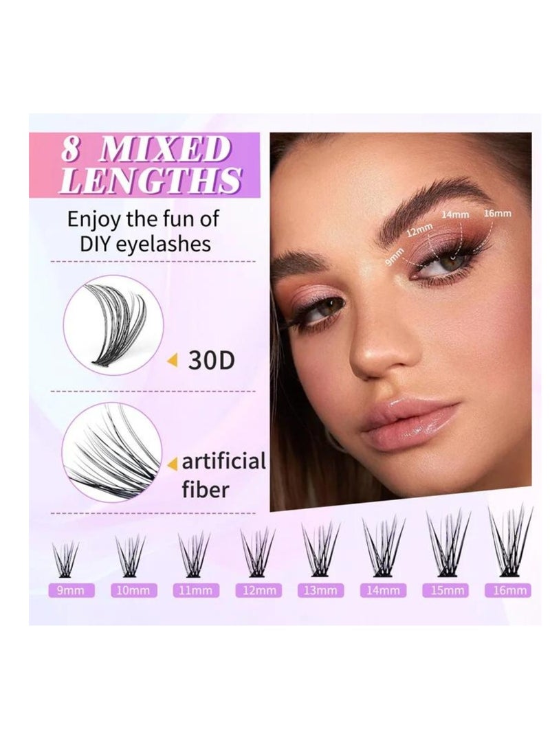 ALIVER - 240 Pcs Lash Clusters Eyelash Extensions Wispy False Eyelashes Lash Clusters DIY Eyelash Extensions Individual False Eyelashes for Women - Image 1