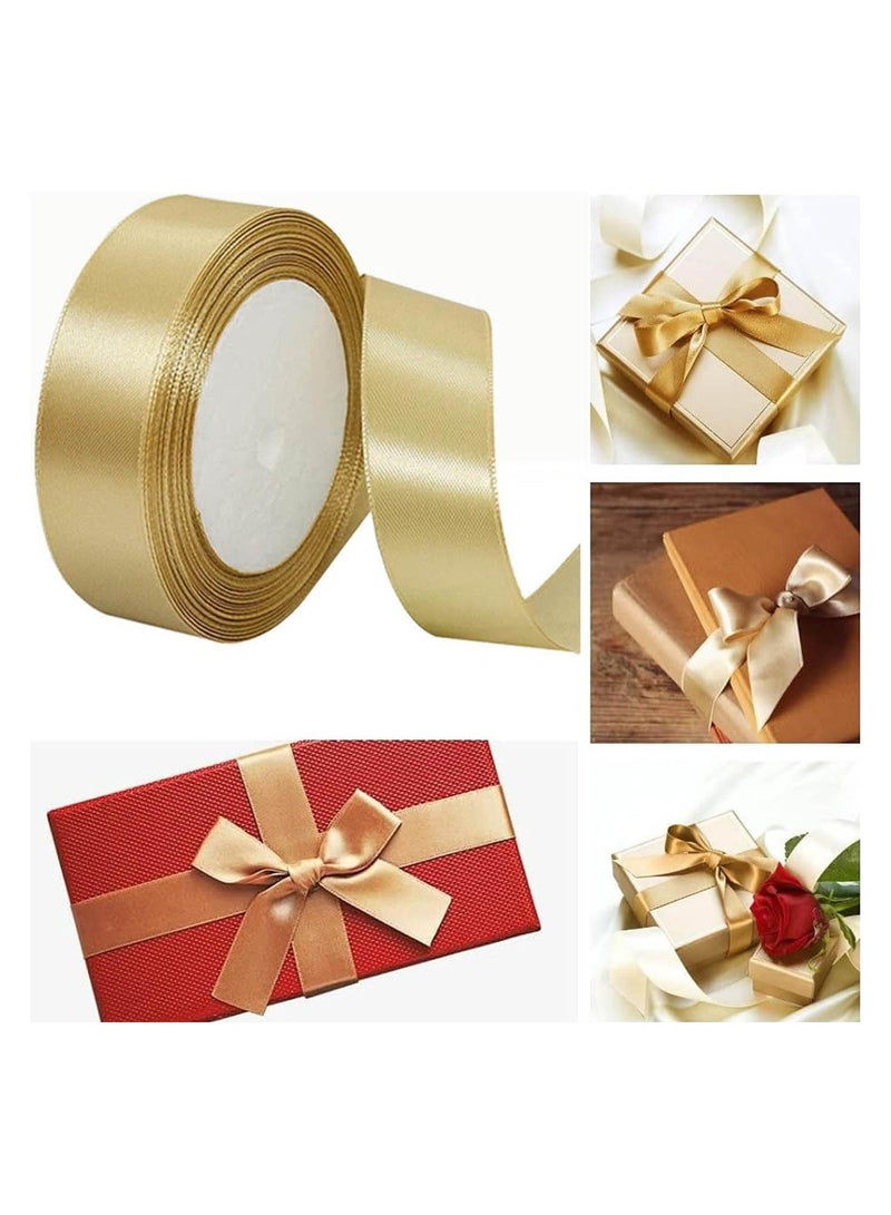 DELGREEN 6 Roll Pack- 25 Yd Total Satin Ribbon Set - 2.5cm Wide Polyester Ribbon for Gift Wrapping, Hair Bows, Floral Arrangements & Crafts, No Feathers, Assorted Colors - Image 4