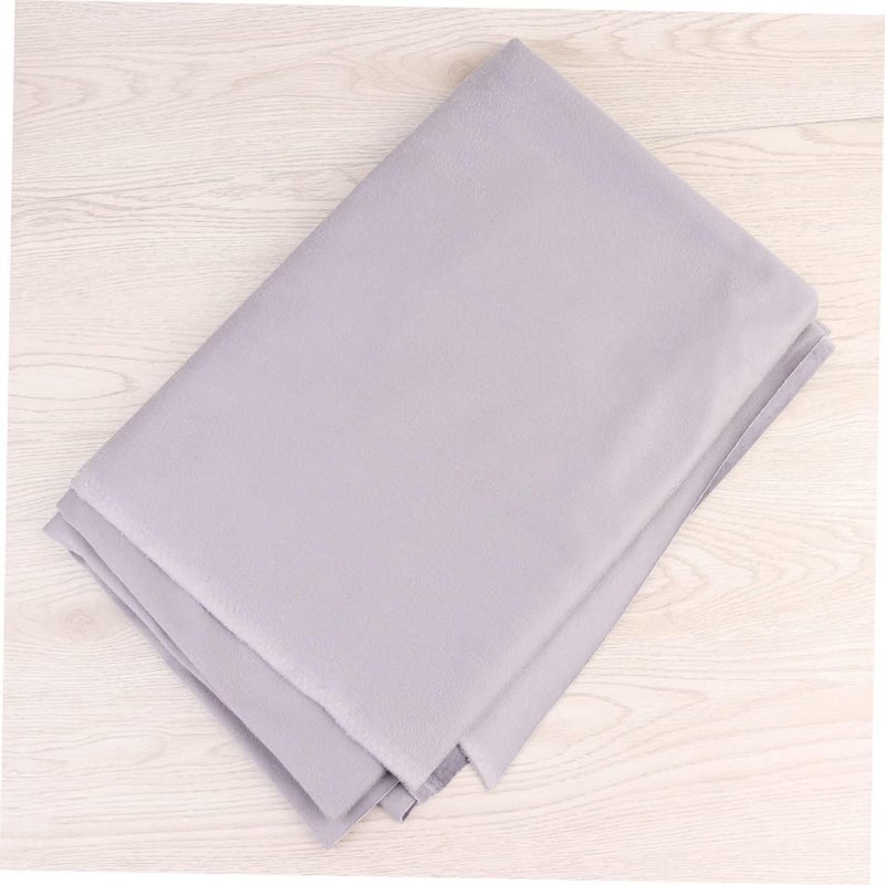 Easy lifting build STOBOK Flannelette Fabric Handmade DIY Velour Cloth for Crafting Sewing Home Grey Soft Single-Sided Material for Pillows Curtains Easy daily handling design - Image 2