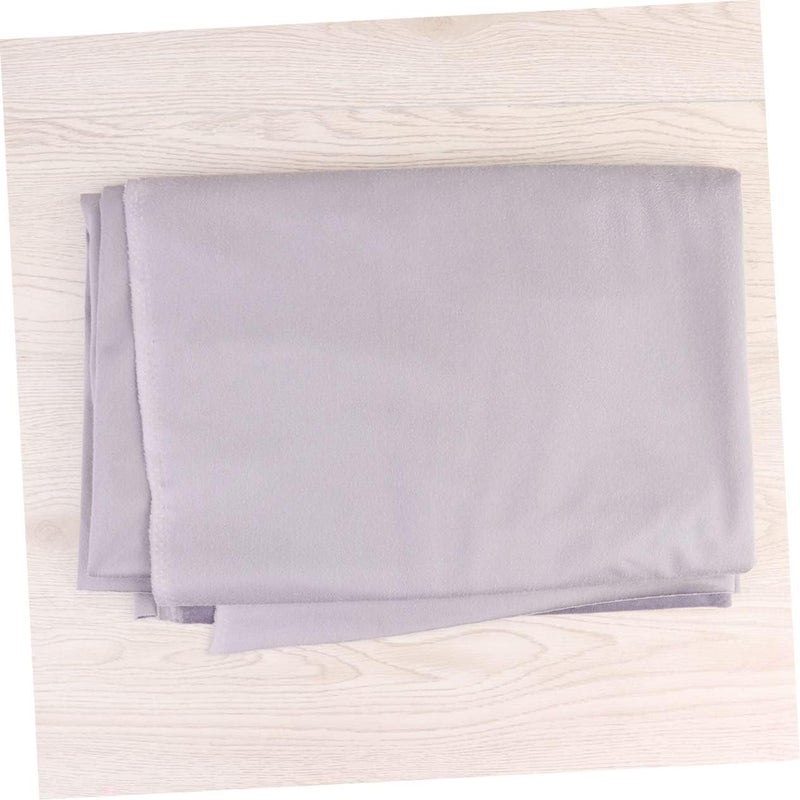 Easy lifting build STOBOK Flannelette Fabric Handmade DIY Velour Cloth for Crafting Sewing Home Grey Soft Single-Sided Material for Pillows Curtains Easy daily handling design - Image 3