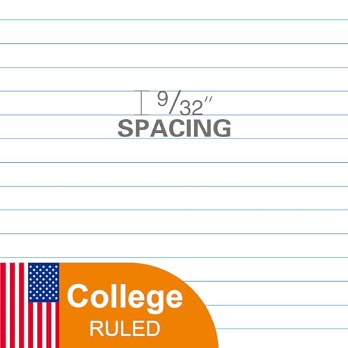 Kaisa3 Pack Notebook Paper College Ruled 3-Hole Punched Loose Leaf Paper 8x10.5 Lined Paper College Ruled Filler Paper for 3-Ring Binder Paper 150 Sheets/Pack (3 Pack-college) F15001C-3pk - Image 3