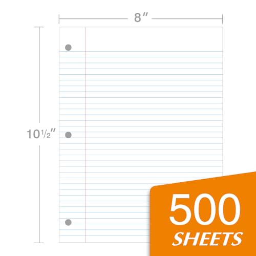 Kaisa3 Pack Notebook Paper College Ruled 3-Hole Punched Loose Leaf Paper 8x10.5 Lined Paper College Ruled Filler Paper for 3-Ring Binder Paper 150 Sheets/Pack (3 Pack-college) F15001C-3pk - Image 4
