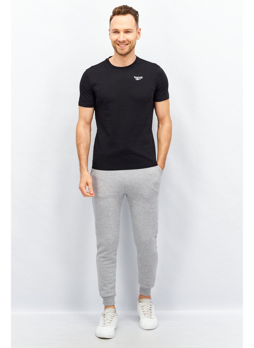 Reebok Men Sportswear Fit Short Sleeves Training T-Shirt, Black  - Image 4
