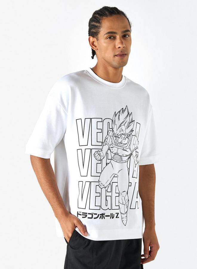 SP Characters Dragon Ball Z Print T-shirt with Crew Neck and Short Sleeves - Image 1