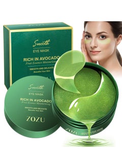 Zozu Pack Of 2 Smooth Eye Mask | Rich In Avocado | Fruit Essence Moisturizing Eye Patches For Dark Circles | Collagen Eye Bag Patches Removal Stickers | Hydrating Skincare | 30 Pairs X 2  - Image 2